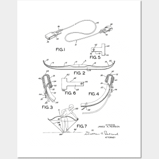 Archery Bow Stringer Vintage Patent Drawing Posters and Art